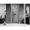 Mexen Lunar L drzwi prysznicowe uchylne prawe 75 cm, transparent, gun metal - 834L-075-000-95-00-P