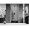 Mexen Lunar L drzwi prysznicowe uchylne prawe 85 cm, transparent, gun metal - 834L-085-000-95-00-P