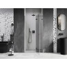 Mexen Lunar L drzwi prysznicowe uchylne prawe 85 cm, transparent, gun metal - 834L-085-000-95-00-P