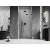 Mexen Lunar L drzwi prysznicowe uchylne prawe 125 cm, transparent, gun metal - 834L-125-000-95-00-P