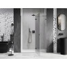 Mexen Lunar L drzwi prysznicowe uchylne prawe 130 cm, transparent, gun metal - 834L-130-000-95-00-P