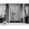 Mexen Lunar L drzwi prysznicowe uchylne prawe 140 cm, transparent, gun metal - 834L-140-000-95-00-P