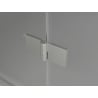 Mexen Lunar L drzwi prysznicowe uchylne prawe 130 cm, transparent, nikiel szczotkowany - 834L-130-000-97-00-P