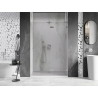 Mexen Lunar L drzwi prysznicowe uchylne prawe 130 cm, transparent, nikiel szczotkowany - 834L-130-000-97-00-P