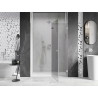 Mexen Lunar L drzwi prysznicowe uchylne prawe 140 cm, transparent, nikiel szczotkowany - 834L-140-000-97-00-P