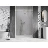 Mexen Lunar L drzwi prysznicowe uchylne prawe 140 cm, transparent, nikiel szczotkowany - 834L-140-000-97-00-P