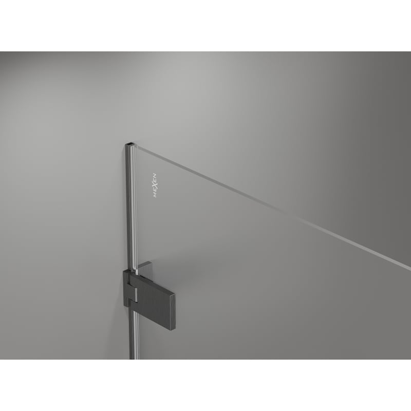 Mexen Lunar-F drzwi prysznicowe składane prawe 70 cm, transparent, gun gray szczotkowany - 836-070-000-66-00-P