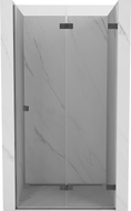 Mexen Lunar-F drzwi prysznicowe składane prawe 80 cm, transparent, gun gray szczotkowany - 836-080-000-66-00-P