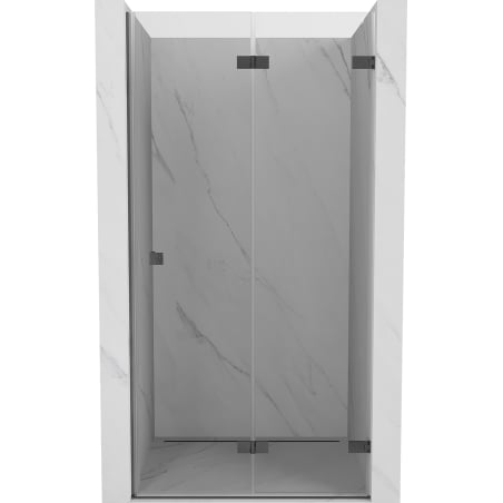 Mexen Lunar-F drzwi prysznicowe składane prawe 100 cm, transparent, gun gray szczotkowany - 836-100-000-66-00-P