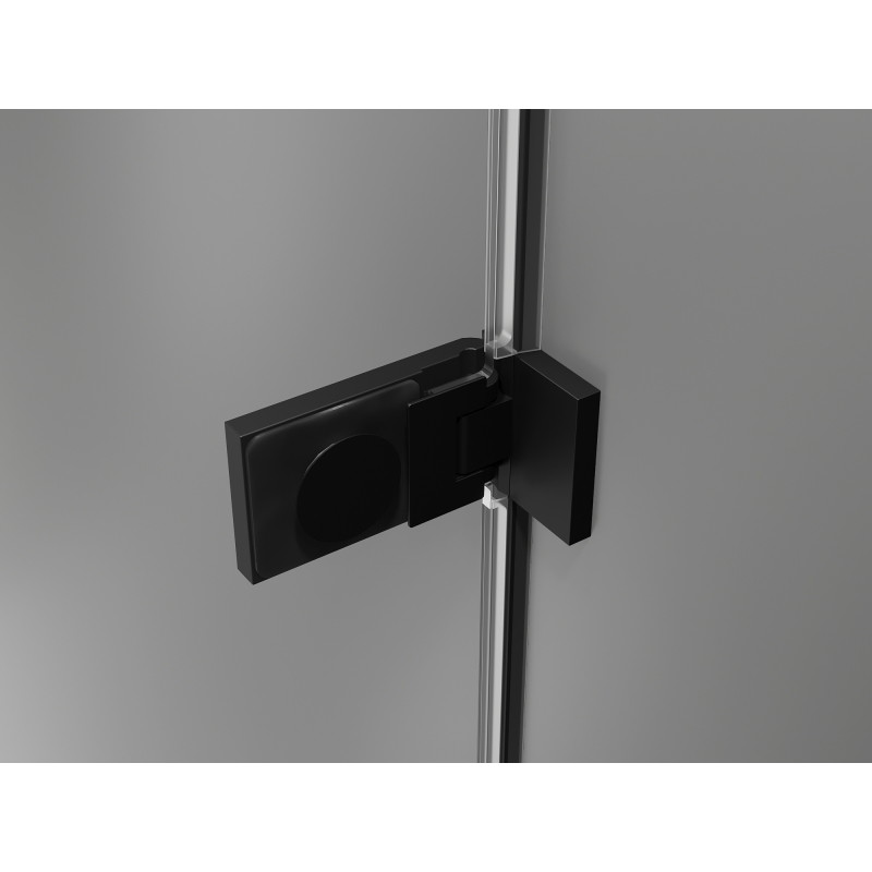 Mexen Lunar-F drzwi prysznicowe składane prawe 75 cm, transparent, czarne - 836-075-000-70-00-P