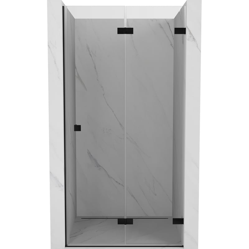Mexen Lunar-F drzwi prysznicowe składane prawe 80 cm, transparent, czarne - 836-080-000-70-00-P