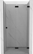 Mexen Lunar-F drzwi prysznicowe składane prawe 85 cm, transparent, czarne - 836-085-000-70-00-P