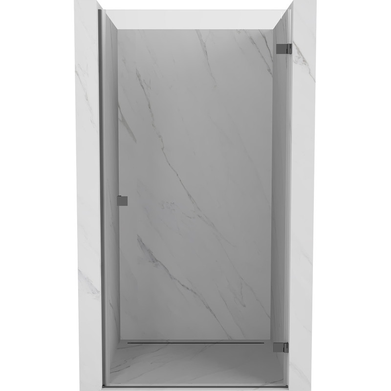 Mexen Lunar-B drzwi prysznicowe uchylne prawe 60 cm, transparent, gun metal - 832-060-000-95-00-P