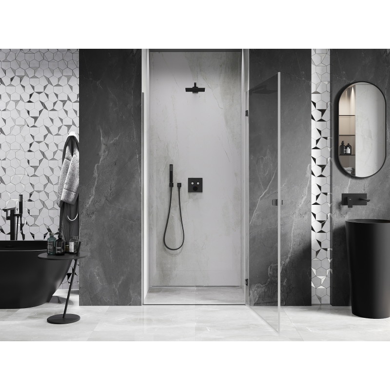 Mexen Lunar-B drzwi prysznicowe uchylne prawe 70 cm, transparent, gun metal - 832-070-000-95-00-P