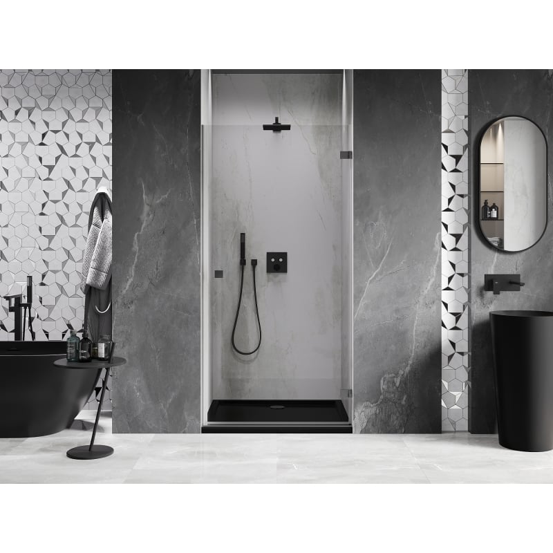 Mexen Lunar-B drzwi prysznicowe uchylne prawe 95 cm, transparent, gun metal - 832-095-000-95-00-P