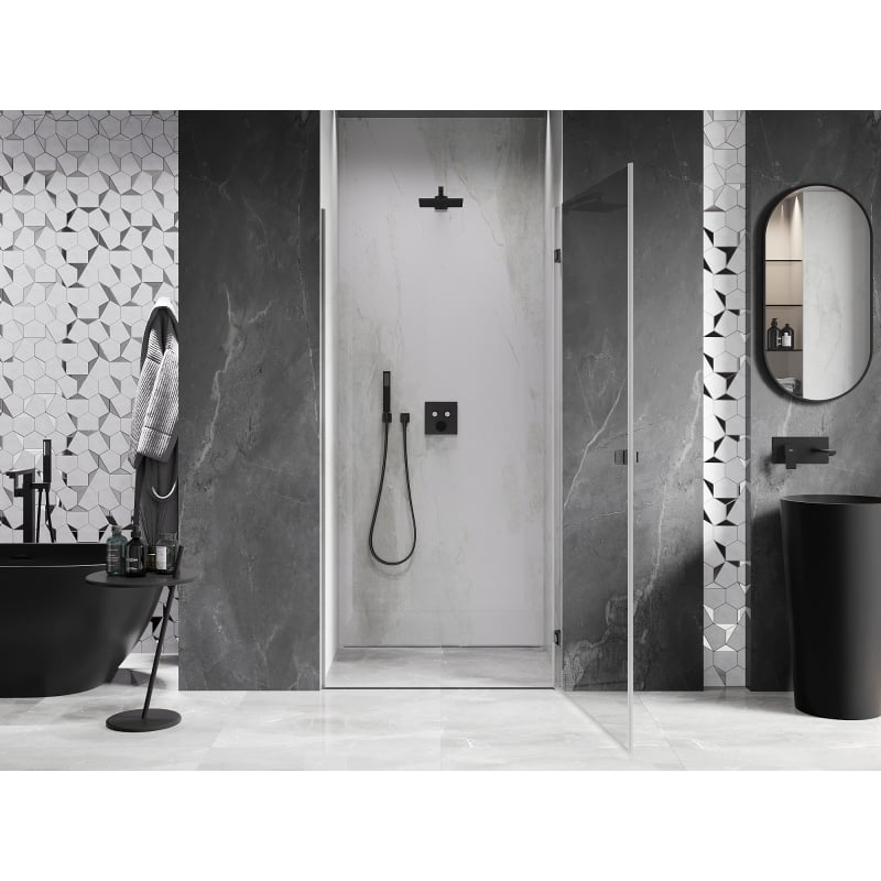 Mexen Lunar-B drzwi prysznicowe uchylne prawe 100 cm, transparent, gun metal - 832-100-000-95-00-P