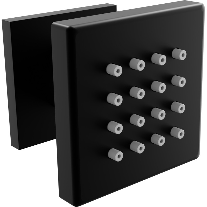 Mexen Cube dysza boczna natynkowa, czarna - 79360-70