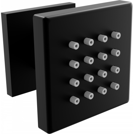 Mexen Cube dysza boczna natynkowa, czarna - 79360-70