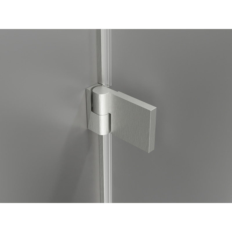 Mexen Lunar-B drzwi prysznicowe uchylne prawe 85 cm, transparent, nikiel szczotkowany - 832-085-000-97-00-P