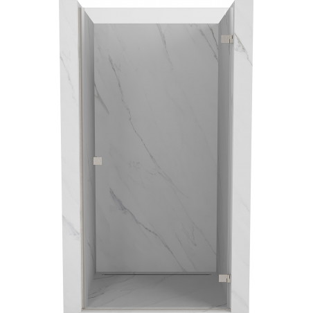 Mexen Lunar-B drzwi prysznicowe uchylne prawe 95 cm, transparent, nikiel szczotkowany - 832-095-000-97-00-P