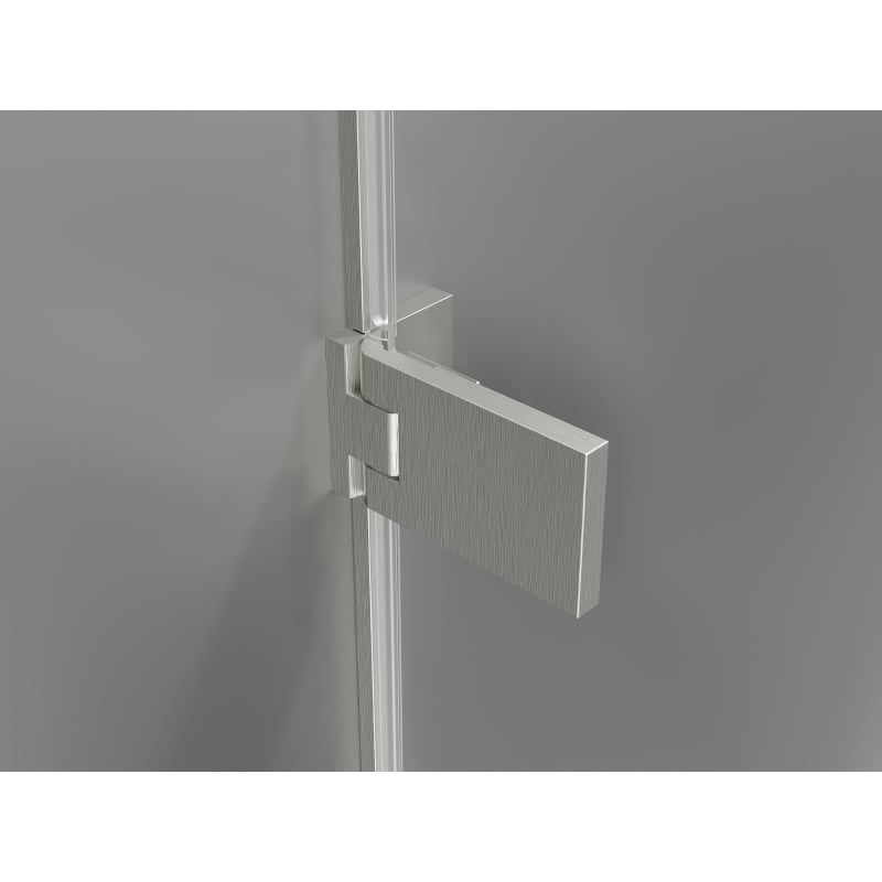 Mexen Lunar-F drzwi prysznicowe składane prawe 80 cm, transparent, nikiel szczotkowany - 836-080-000-97-00-P