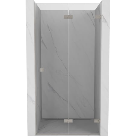 Mexen Lunar-F drzwi prysznicowe składane prawe 80 cm, transparent, nikiel szczotkowany - 836-080-000-97-00-P