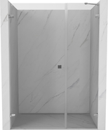 Mexen Lunar-B drzwi prysznicowe uchylne lewe 120 cm, transparent, chrom - 832S-120-050-01-00-L