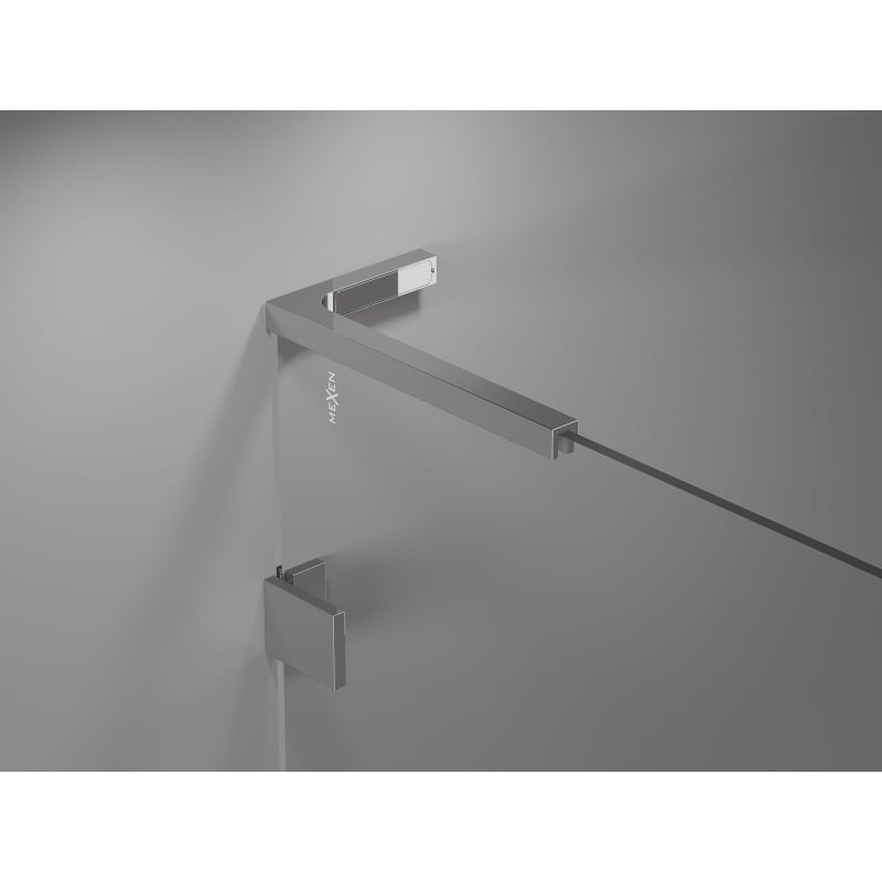 Mexen Lunar-B L drzwi prysznicowe uchylne lewe 120 cm, transparent, chrom - 832SL-120-050-01-00-L