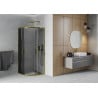 Mexen Rio kabina prysznicowa półokrągła 70 x 70 cm, grafit, złota - 863-070-070-50-40