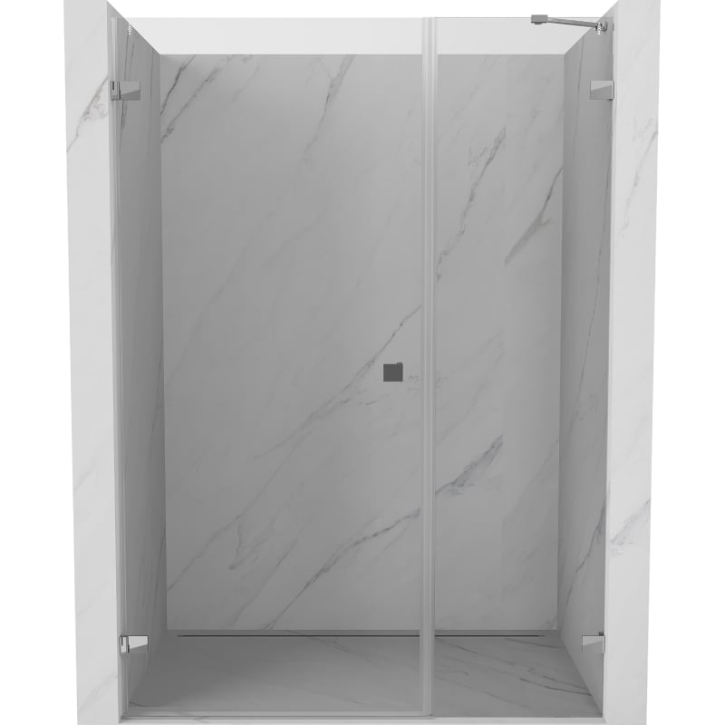 Mexen Lunar-B drzwi prysznicowe uchylne lewe 140 cm, transparent, chrom - 832S-140-050-01-00-L