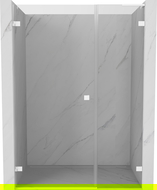 Mexen Lunar-B L drzwi prysznicowe uchylne lewe 120 cm, transparent, białe - 832SL-120-050-20-00-L