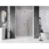 Mexen Lunar-B L drzwi prysznicowe uchylne lewe 130 cm, transparent, białe - 832SL-130-050-20-00-L