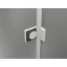 Mexen Lunar-B drzwi prysznicowe uchylne lewe 110 cm, transparent, białe - 832S-110-050-20-00-L