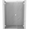 Mexen Lunar-B L drzwi prysznicowe uchylne lewe 150 cm, transparent, białe - 832SL-150-050-20-00-L