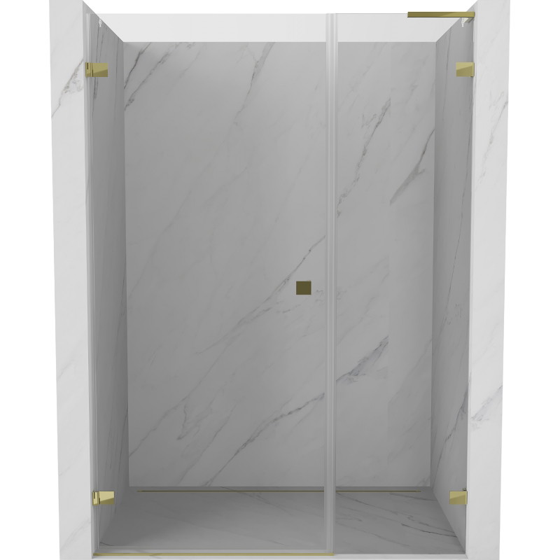 Mexen Lunar-B L drzwi prysznicowe uchylne lewe 110 cm, transparent, złote - 832SL-110-050-50-00-L