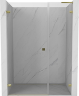 Mexen Lunar-B L drzwi prysznicowe uchylne lewe 110 cm, transparent, złote - 832SL-110-050-50-00-L