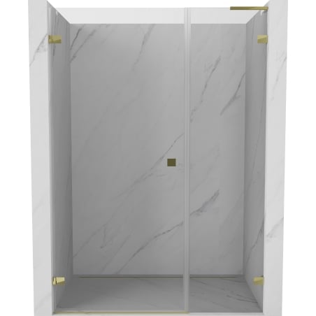 Mexen Lunar-B L drzwi prysznicowe uchylne lewe 125 cm, transparent, złote - 832SL-125-050-50-00-L