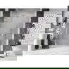 Mexen Lunar-B drzwi prysznicowe uchylne lewe 115 cm, transparent, białe - 832S-115-050-20-00-L