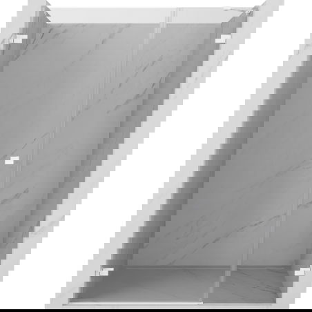 Mexen Lunar-B drzwi prysznicowe uchylne lewe 115 cm, transparent, białe - 832S-115-050-20-00-L