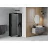 Mexen Rio kabina prysznicowa półokrągła 70 x 70 cm, grafit, czarna - 863-070-070-70-40