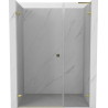 Mexen Lunar-B L drzwi prysznicowe uchylne lewe 135 cm, transparent, złote - 832SL-135-050-50-00-L