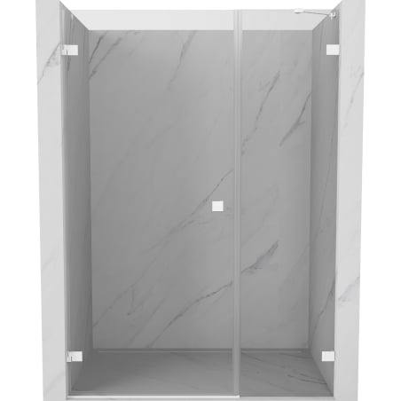 Mexen Lunar-B drzwi prysznicowe uchylne lewe 120 cm, transparent, białe - 832S-120-050-20-00-L