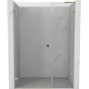 Mexen Lunar-B L drzwi prysznicowe uchylne lewe 150 cm, transparent, złote - 832SL-150-050-50-00-L