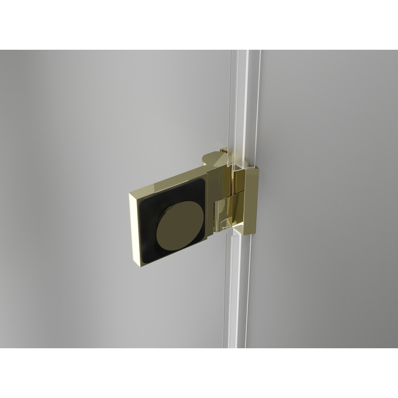 Mexen Lunar-B L drzwi prysznicowe uchylne lewe 150 cm, transparent, złote - 832SL-150-050-50-00-L