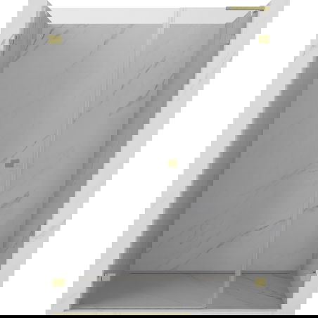 Mexen Lunar-B L drzwi prysznicowe uchylne lewe 110 cm, transparent, złote szczotkowane - 832SL-110-050-55-00-L