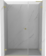 Mexen Lunar-B L drzwi prysznicowe uchylne lewe 110 cm, transparent, złote szczotkowane - 832SL-110-050-55-00-L
