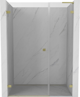 Mexen Lunar-B L drzwi prysznicowe uchylne lewe 120 cm, transparent, złote szczotkowane - 832SL-120-050-55-00-L