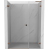 Mexen Lunar-B L drzwi prysznicowe uchylne lewe 110 cm, transparent, różowe złoto - 832SL-110-050-60-00-L