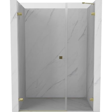 Mexen Lunar-B drzwi prysznicowe uchylne lewe 120 cm, transparent, złote - 832S-120-050-50-00-L