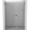 Mexen Lunar-B L drzwi prysznicowe uchylne lewe 125 cm, transparent, różowe złoto - 832SL-125-050-60-00-L